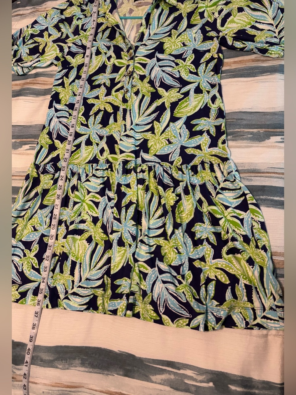 Lilly Pulitzer Bingley Dress Green Sapphire Blue Tropical Tango Size M - NWOT! - Picture 6 of 6